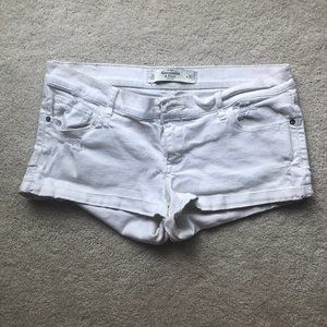 White Abercrombie + Fitch Denim Shorts
